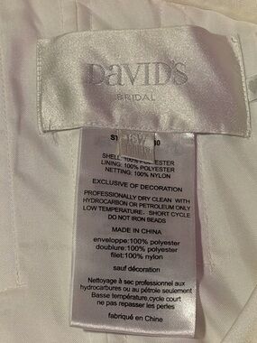 David's Bridal White Wedding Dress